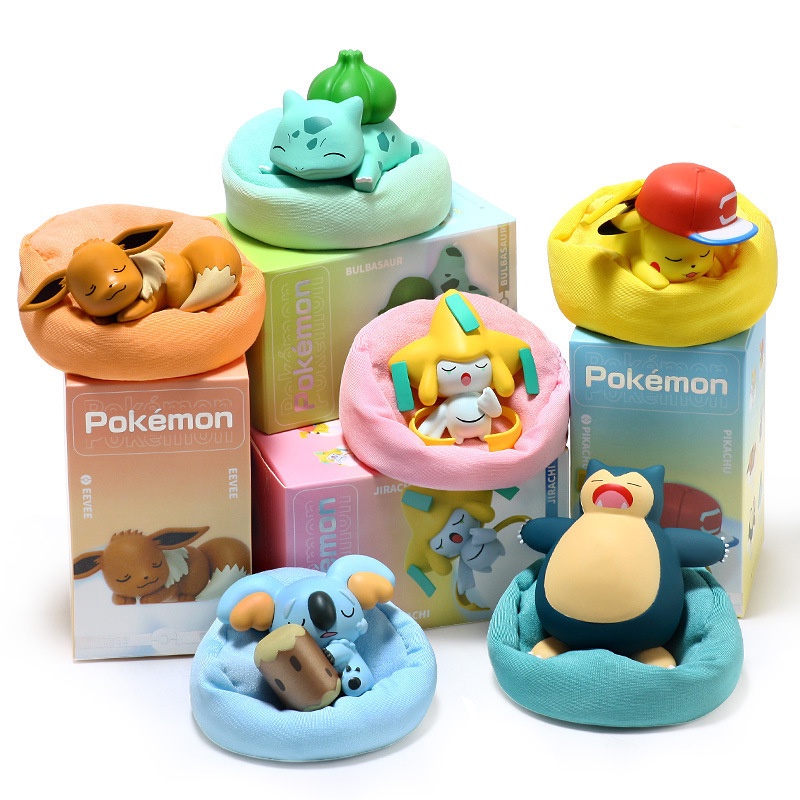 (mẫu ngẫu nhiên) Mô hình PIKACHU ver ngủ anime chibi xinh xắn dễ thương trang trí trưng bày
