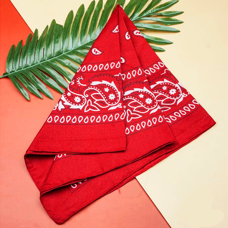 Khăn Vuông Turban Bandana Đa Năng Họa Tiết Cá Tính Nhiều Màu Nam Nữ 55x55 cm