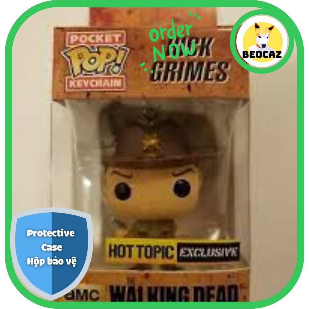 [Ship Hỏa Tốc][Full Box] [Tặng Tặng Hộp Bảo Vệ] Móc khoá Funko nhân vật Rick Grimes phim xác sống