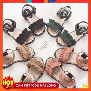 Dép quai hậu cho bé gái bèo nhún size 27-37 SDG01