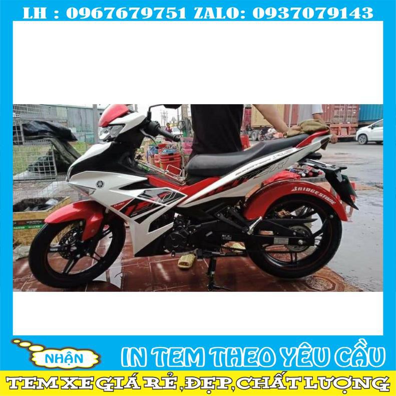 tem rời exciter 150 trắng đỏ