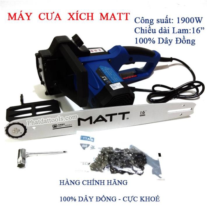 Máy cưa xích chạy điện MATT 405-3 tặng mũi tô vít 4 usa