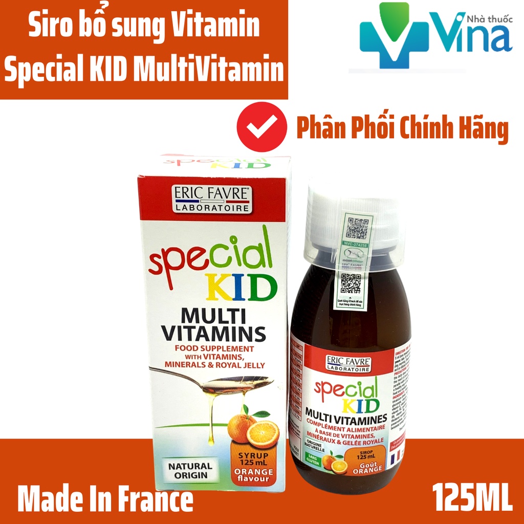 Special kid Multi vitamin Bổ sung vitamin và khoáng chất- Nhập Khẩu Pháp - Chai 125ml