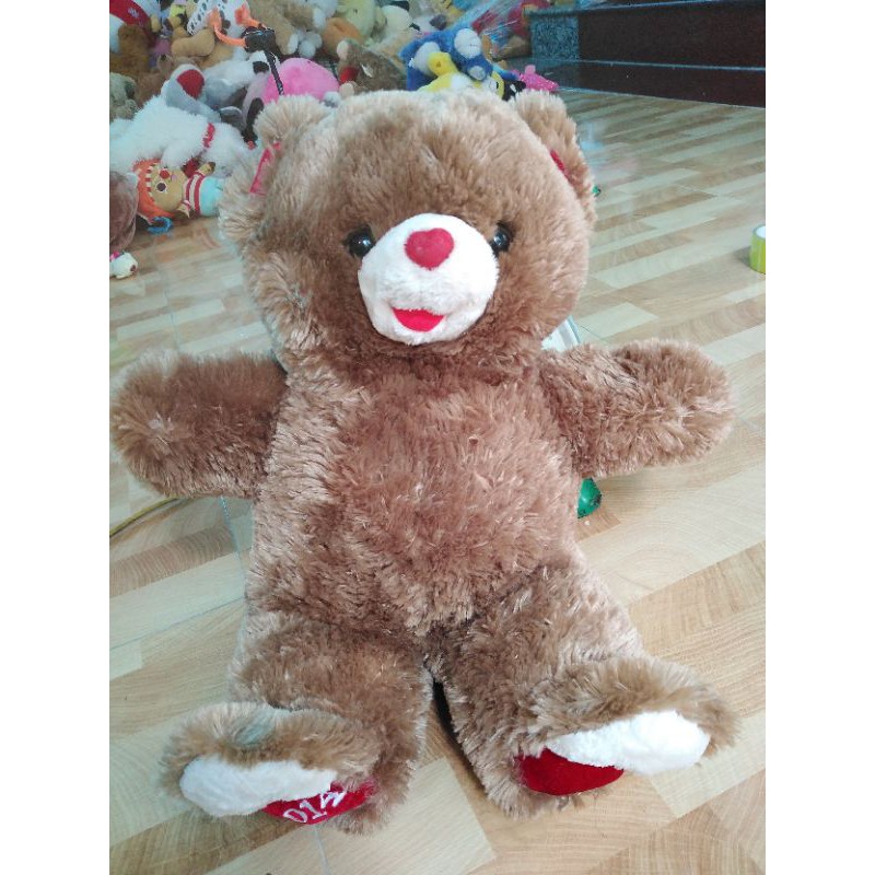 Teddy nâu mũi tim 50cm