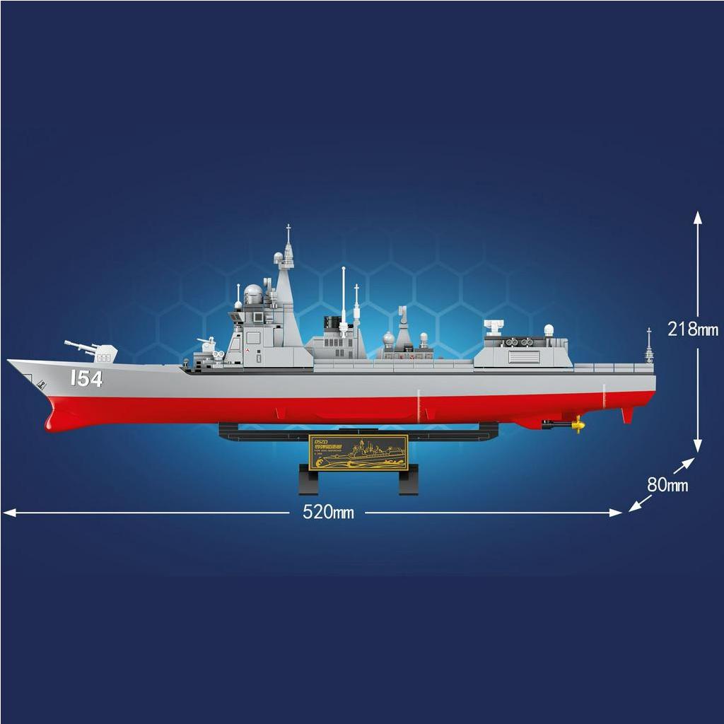 Đồ chơi Lắp ráp thuyền chiến hạn D52, Sembo Block 202029 Battle Ship, Xếp hình thông minh, Mô hình Tàu chiến