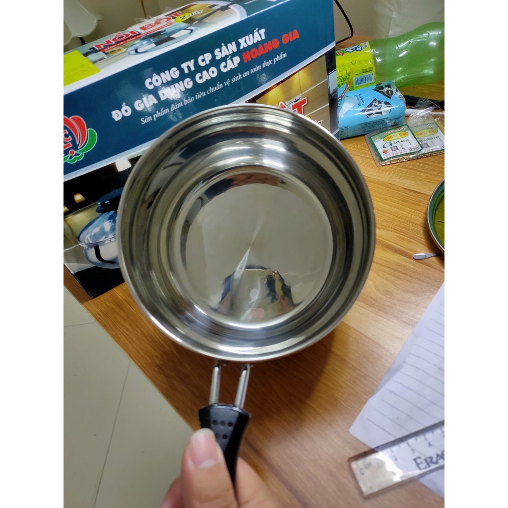 Nồi nấu bột , nấu cháo inox cho bé , đáy 2 lớp cao cấp anhduonghomekit