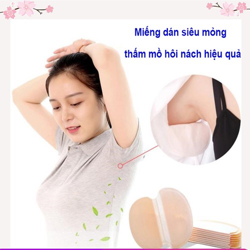 Miếng Dán Thấm Mồ Hôi Nách Diệt Khuẩn, Khử Mùi ( Miếng = 1túi có 2 miếng)