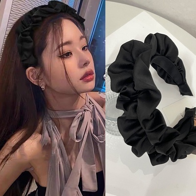 Băng Đô Cài Tóc Bản Rộng Gấp Gọn Kiểu Hàn Quốc Thời Trang Cao Cấp