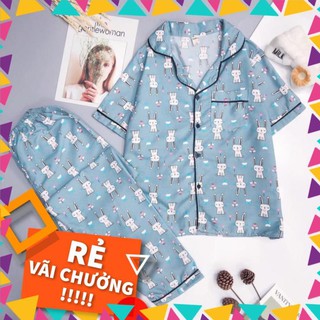 [Mã GABOO01 giảm 10K đơn 60K] Bộ ngủ pijama lụa tay ngắn quần ngắn siêu xinh