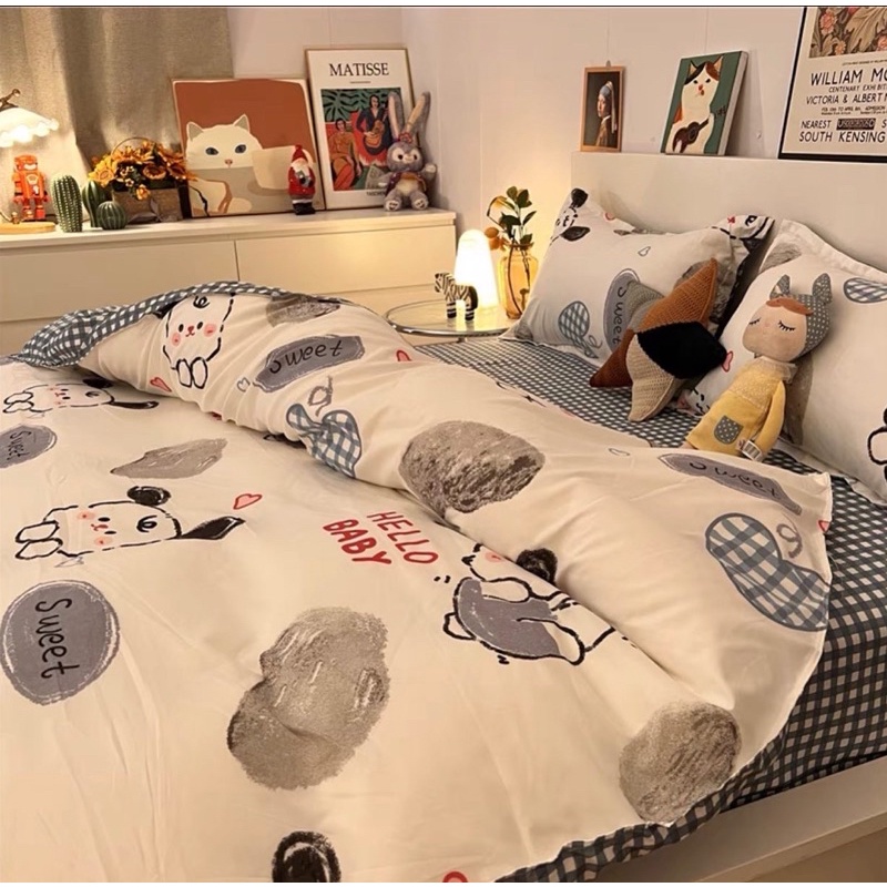 BST Vỏ Chăn Ga Cotton Poly Nhiều Hoạ Tiết - Chất Cotton Poly Đanh Vải - shinbedding