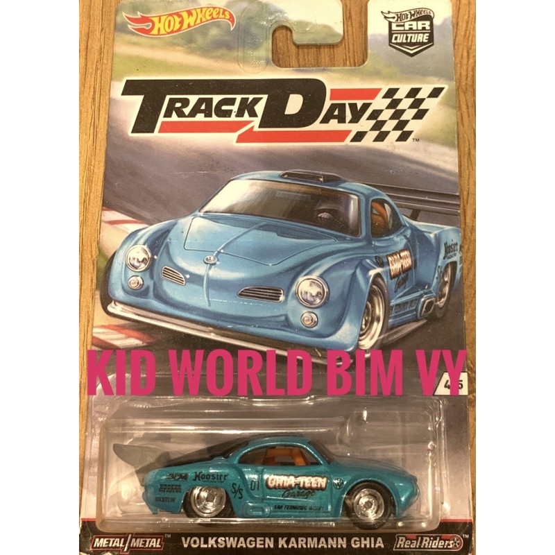 Xe mô hình Hot Wheels Car Culture Track Day Series 2016 Volkswagen Karmann Ghia DJF96, bánh cao su.