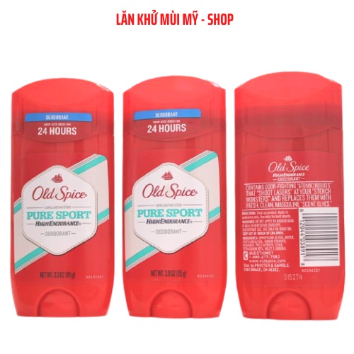 Lăn Khử Mùi Old Spice Pure Sport Tươi Mát Khô Thoáng 85g – Nam Nữ