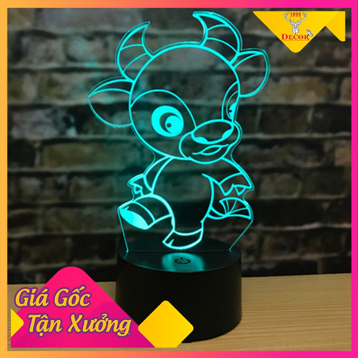 Đèn Ngủ 3D Hình Các Con Giáp Siêu Dễ Thương Để Phòng Trí , Sản Phẩm Đèn Led Dịu Đèn Ngủ Ban Đêm
