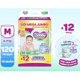 Tã/bỉm quần Bobby Mega Jumbo M120/ L104/ XL92/ XL96/ XXL84/ XXL88 mẫu mới ...