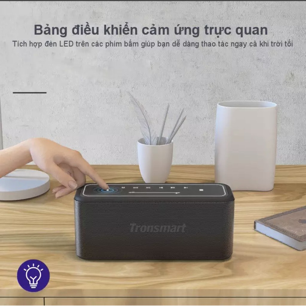 Tronsmart Element Mega Pro Công suất 60W Loa Bluetooth 5.0 Loa di động Hỗ trợ TWS và NFC ghép đôi 2 loa