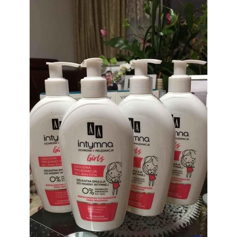 Dung Dịch Vệ Sinh Trẻ Em, Giảm Viêm, Ngăn Ngừa Tấy Đỏ, Thành Phần Axit Lactic - AA Intymna 300ml