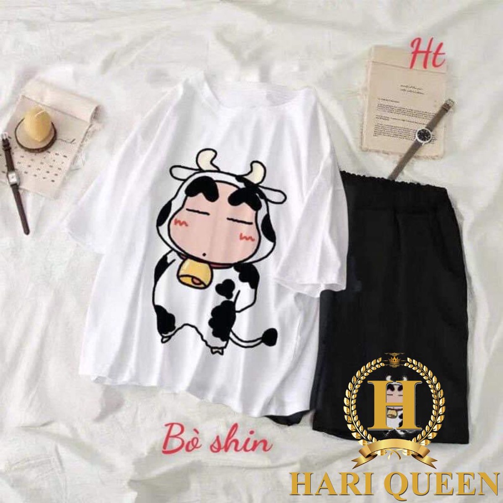 Áo phông bò sữa các mẫu mới HARIQUEEN