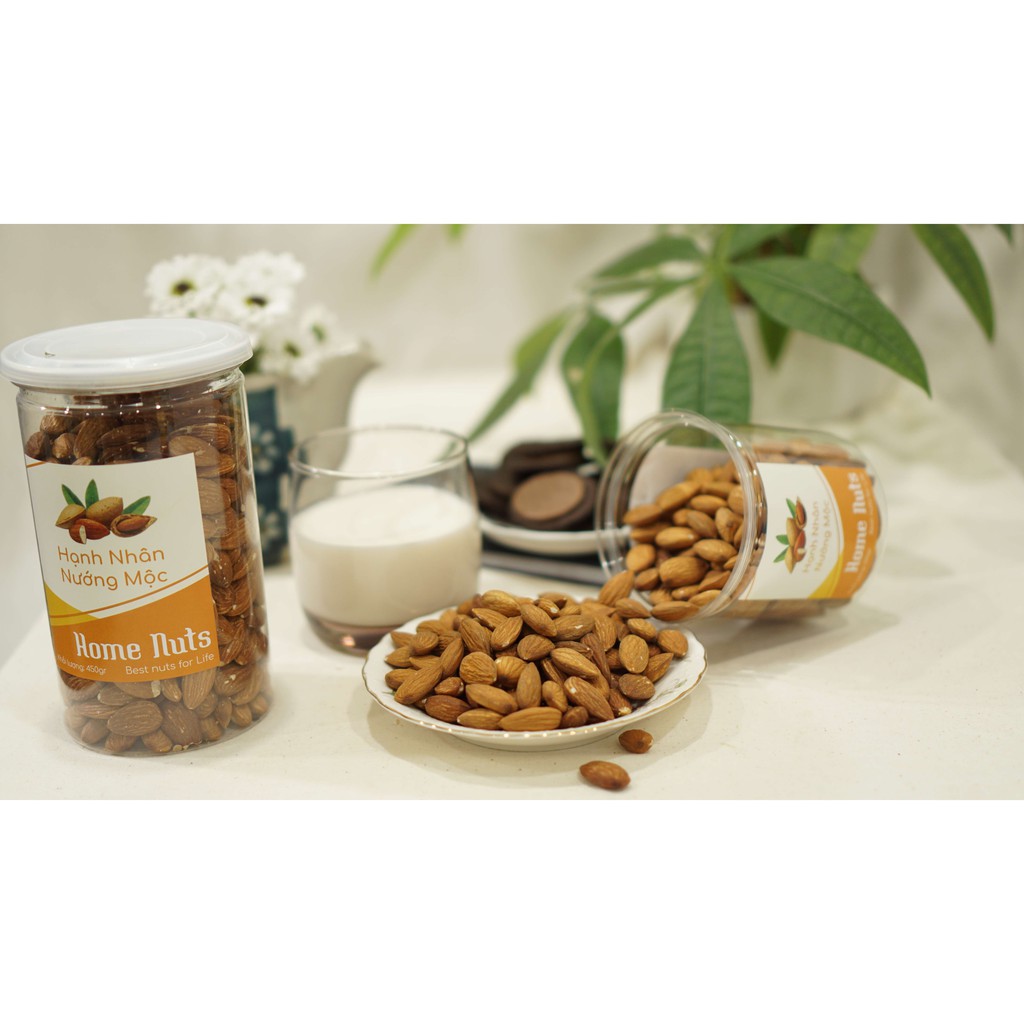 Hạnh nhân tách vỏ nhập khẩu Mỹ nướng mộc nguyên vị không tẩm ướp - Home Nuts