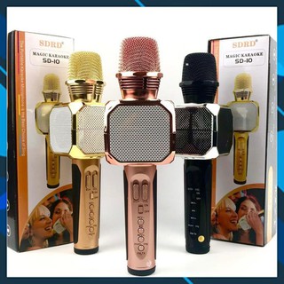 [GIÁ SẬP SÀN] Mic bluetooth karaoke cực hay SD10 không dây thu âm tốt kèm loa -  chinh hãng - Bh 6 tháng