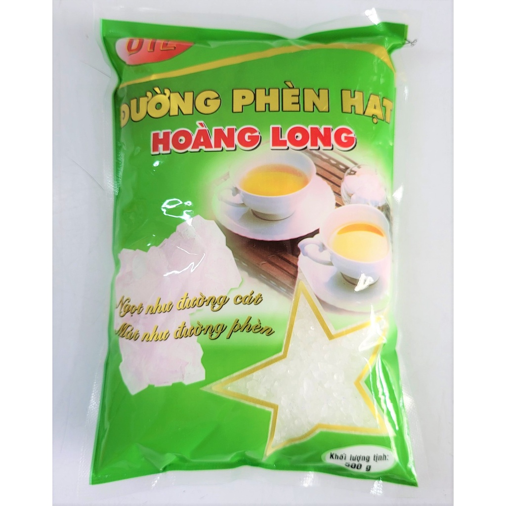 [Túi XANH 500g] ĐƯỜNG PHÈN HẠT [VN] HOÀNG LONG Rock Sugar