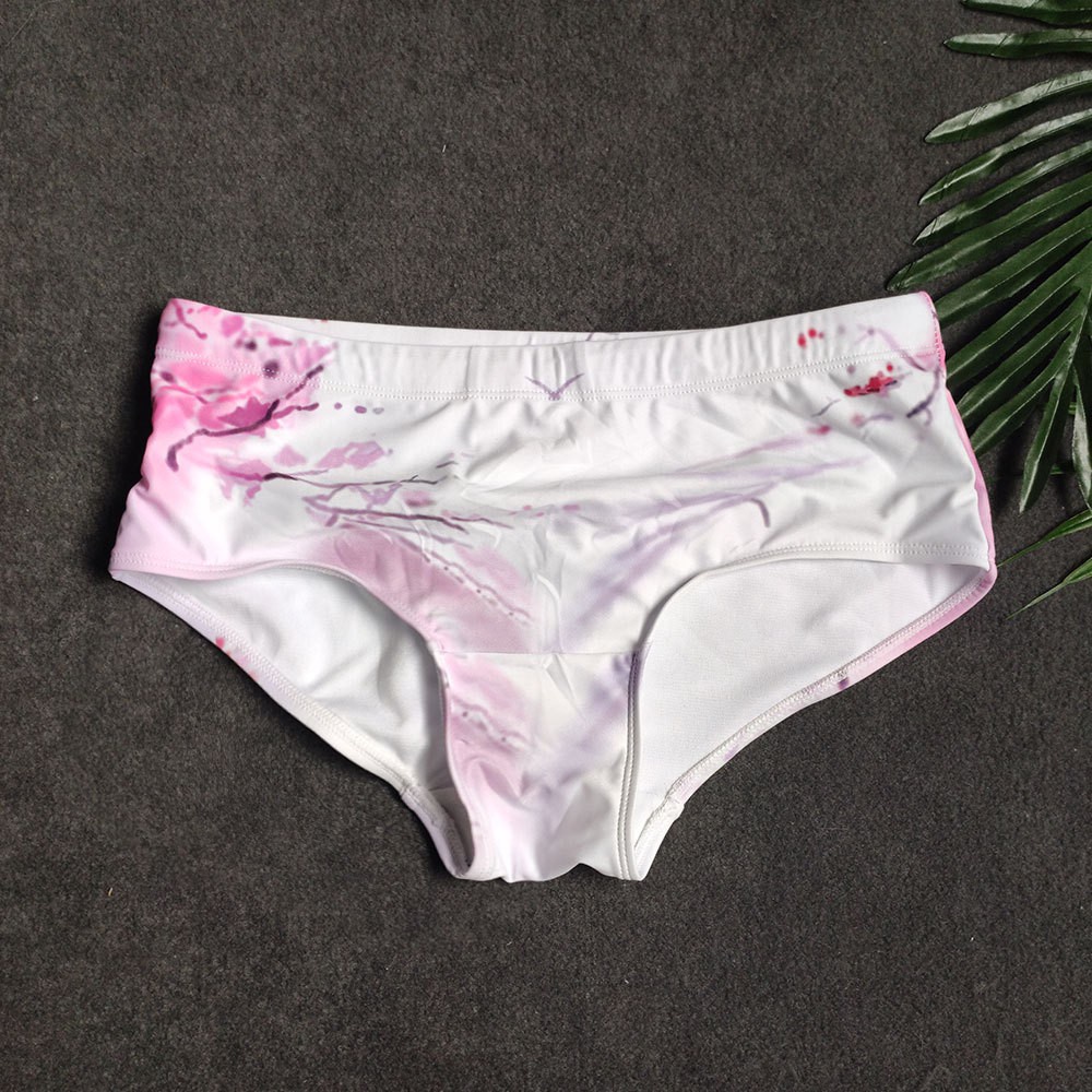 Quần bơi tam giác in họa tiết hoa đào phong cách Trung quốc cho nam