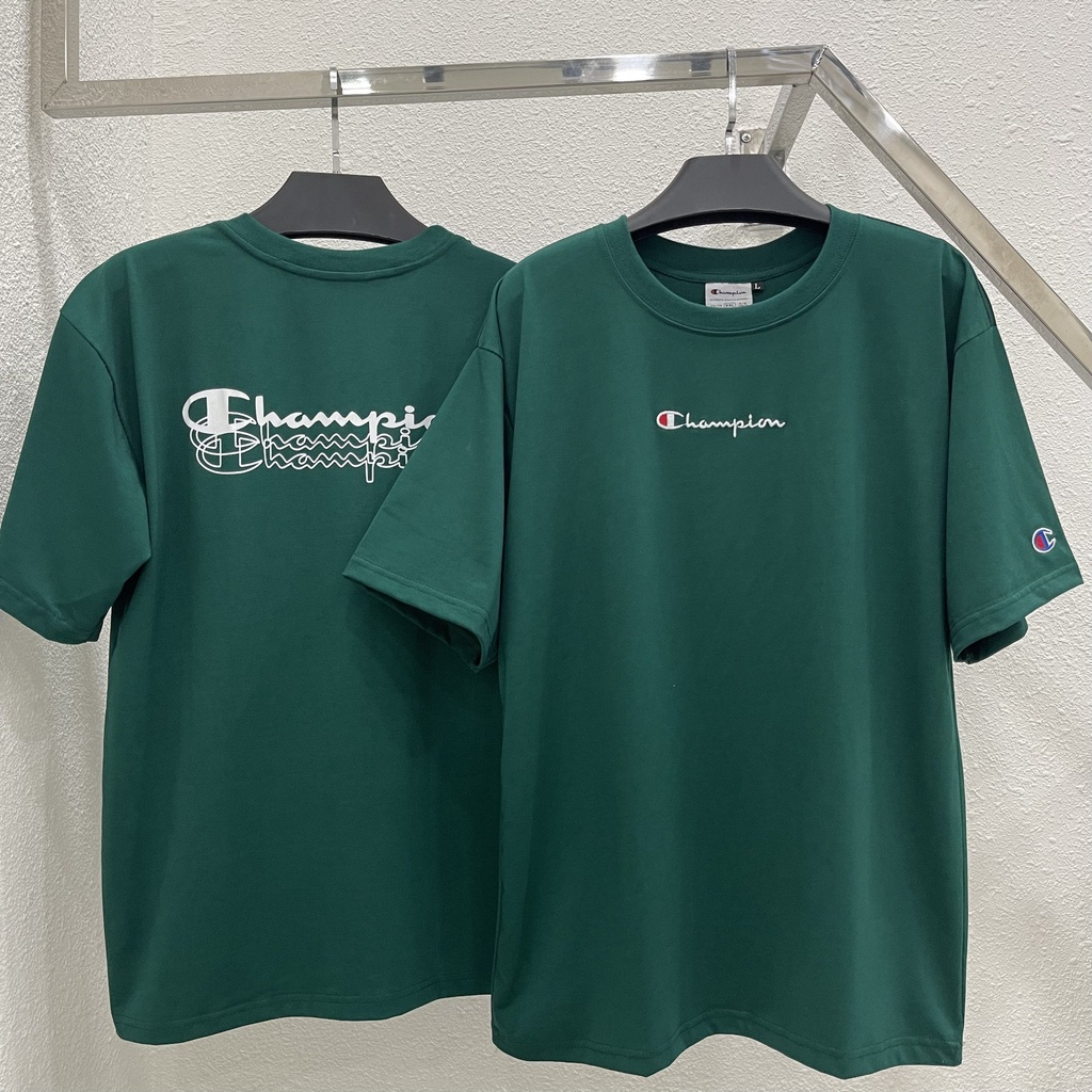 Áo thun Champion v4 Chữ thêu áo thun nam nữ champions thêu trước ngực TEE chất cotton cao cấp