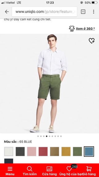 Quần short nam uniqlo nhật auth