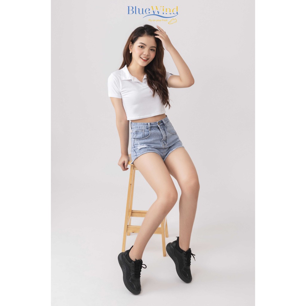 Giày Thể Thao Nữ Đế Cao Da Mềm Kiểu Dáng Hàn Quốc BLUEWIND 68406 | BigBuy360 - bigbuy360.vn