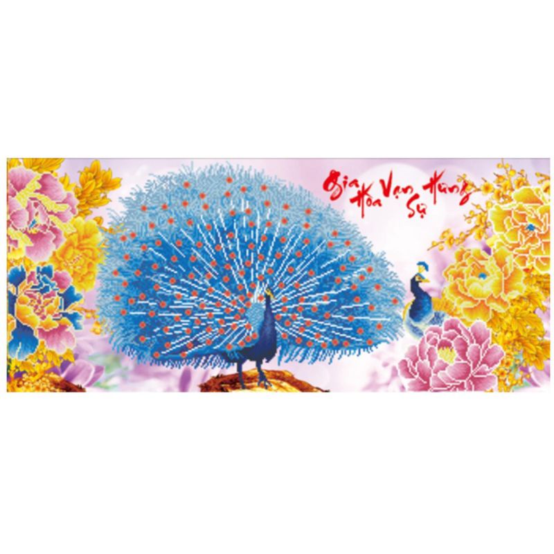 Tranh thêu chữ thập Gia Hòa Vạn Sự Hưng X8011(88x43cm)