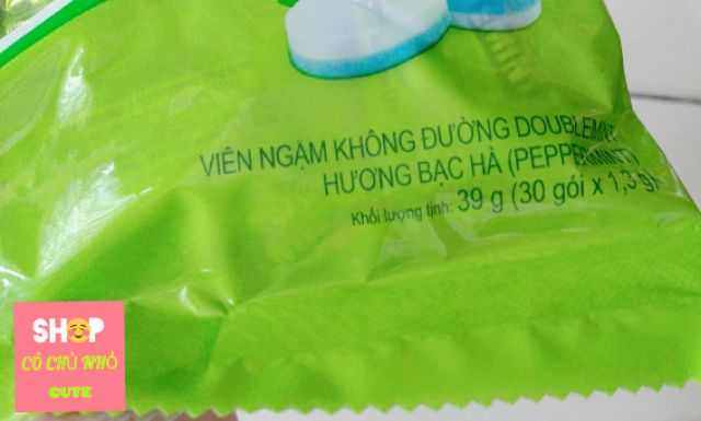 Kẹo ngậm không đường doublemint hương bạc hà 39g 30 gói x 1,3g - ảnh sản phẩm 3