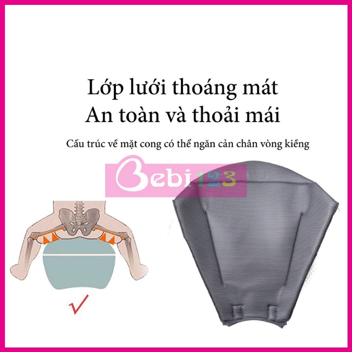 Địu Moon phản quang đỡ cổ 4 tư thế an toàn cho bé