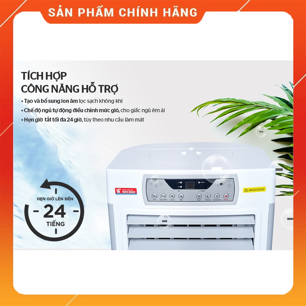 Quạt Điều Hòa, Máy Làm Mát Không Khí SUNHOUSE SHD7756, Tiết Kiệm, Chế Độ Ngủ Tự Động Điều Chỉnh Mức Gió | BigBuy360 - bigbuy360.vn