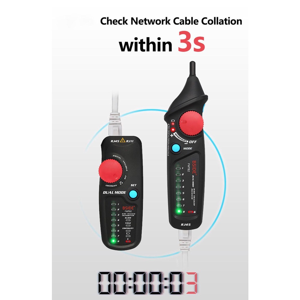 YNATURAL Dụng Cụ Kiểm Tra Dây Cáp Mạng LAN Chuyên Nghiệp