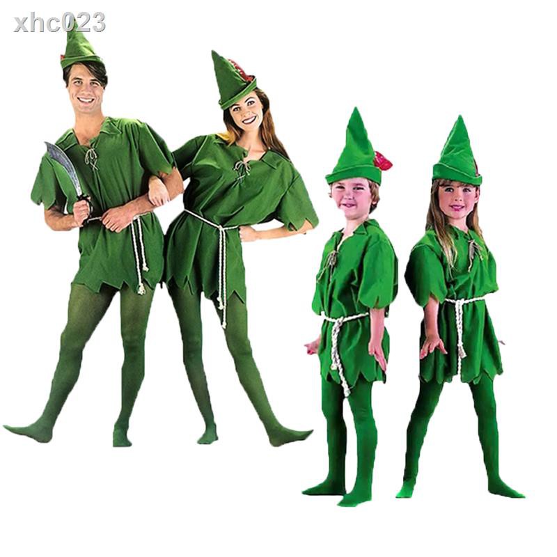 ▥▽❃Trang Phục Hóa Trang Peter Pan Peter Pan Nhân Dịp Halloween Cho Người Lớn Và Trẻ Em