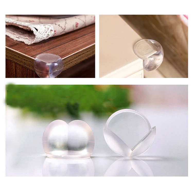 Set 4 Miếng Bọc Góc Bàn Bịt Cạnh Bàn Silicon Góc Vuông Chống Va Đập An Toàn Cho Bé
