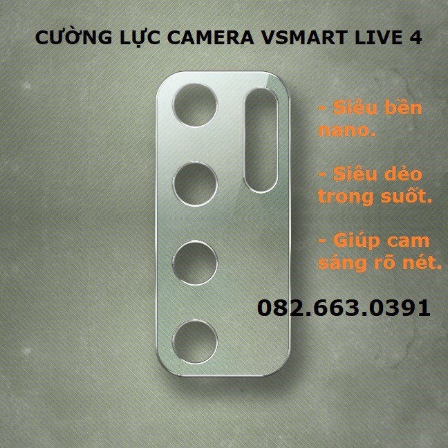 (mua 1 tặng 1) Dán cường lực nano camera Vsmart Live 4