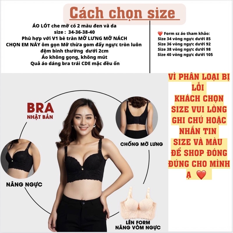 Áo Ngực Bản To Che Mỡ Lưng, Mỡ Nách - Bra Corset
