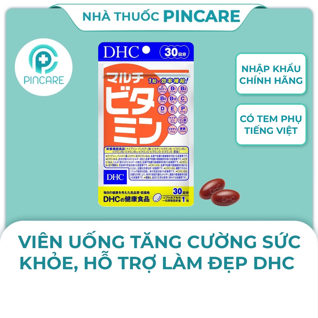Viên uống Vitamin tổng hợp DHC Multi Vitamins cung cấp dưỡng chất cho cơ thể khoẻ mạnh -Hàng chính hãng - Pincare