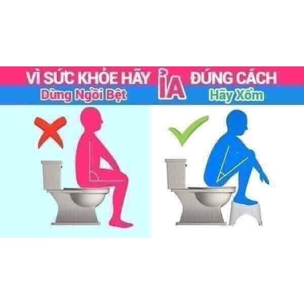 Ghế kê chân toilet chống táo bón, đi vệ sinh đúng cách, tốt cho sức khỏe