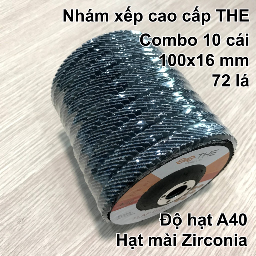 Combo 10 cái - Nhám xếp cao cấp THE Flap Disc – chà Sắt và Inox