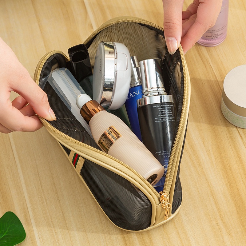 Túi Lưới Trong Suốt Đựng Mỹ Phẩm Sức Chứa Lớn Tiện Dụng Cho Nữ