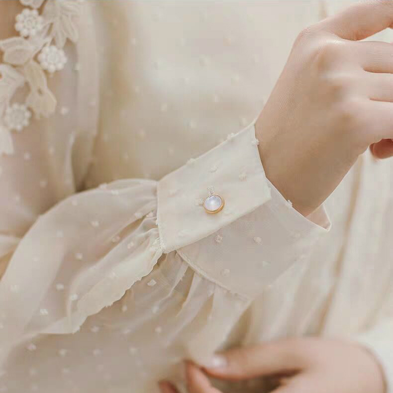 Đầm Voan Dài Tay Phối Lưới Xinh Xắn Dành Cho Nữ | BigBuy360 - bigbuy360.vn