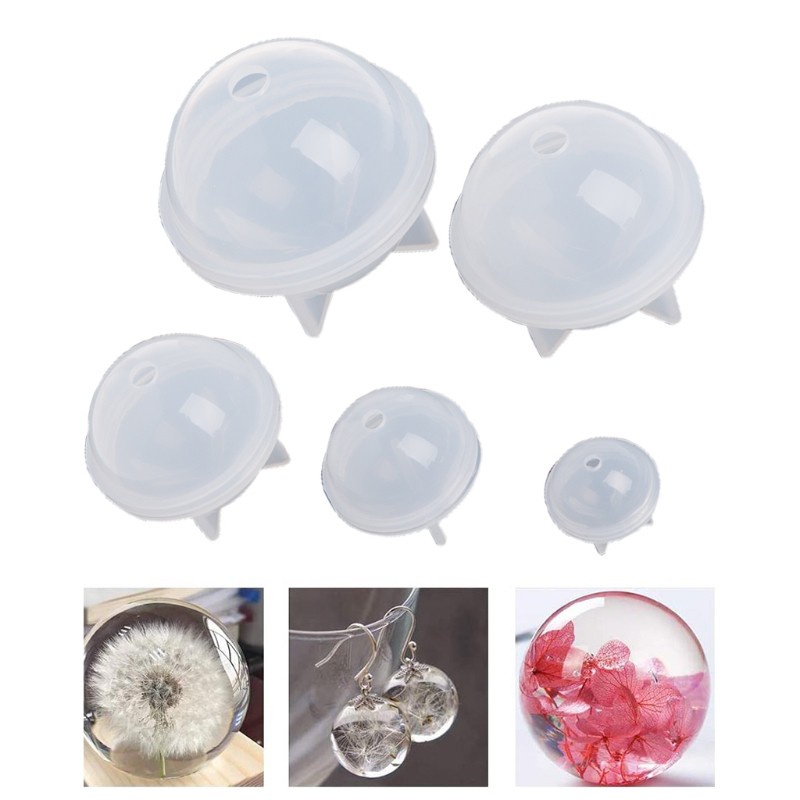 Khuôn Làm Xà Phòng / Trang Sức Hình Cầu Bằng Nhựa Epoxy Diy