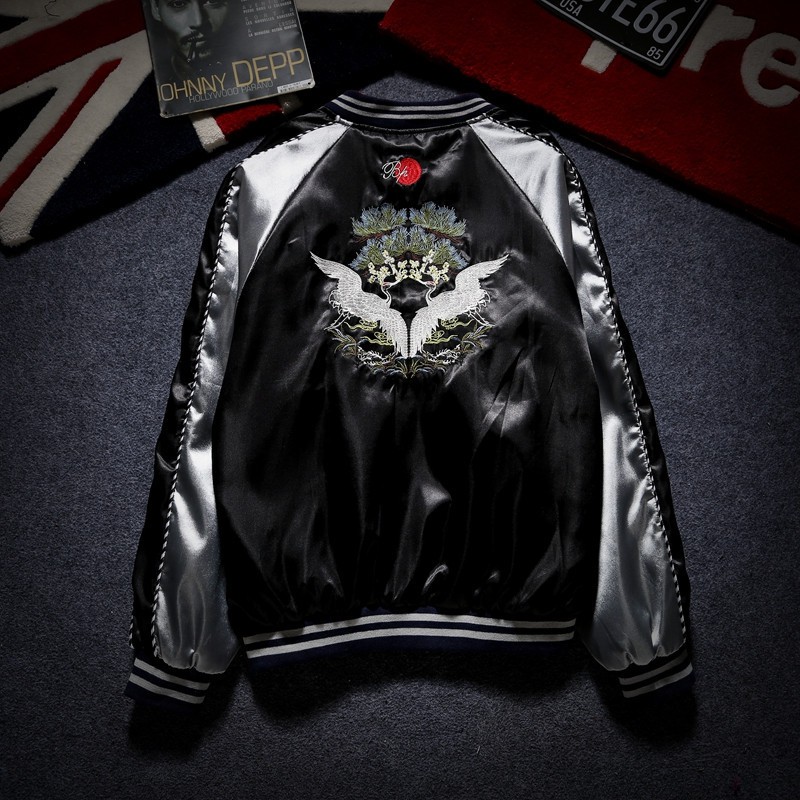 Áo Khoác Nhẹ Bomber Nam Nữ Khóa Kéo In Hình Hạc Trắng Kiểu Dáng Hàn Quốc Thanh Lịch AO KHOAC NAM 9000040 | BigBuy360 - bigbuy360.vn