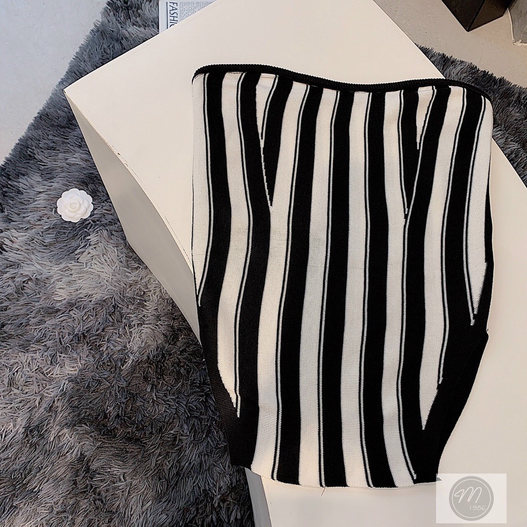 Áo ống ôm body màu đen Quảng Châu