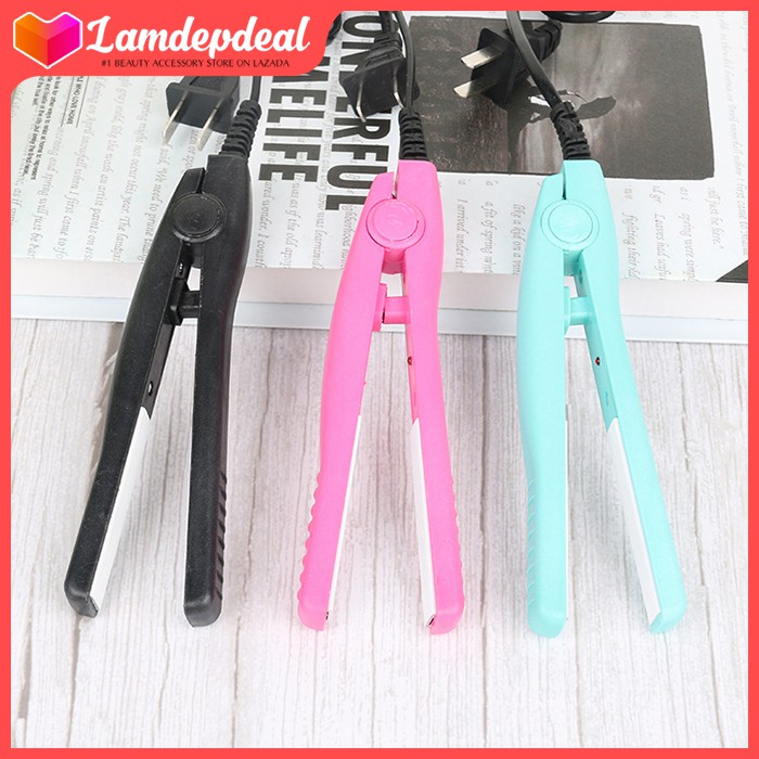 ♥ Lamdepdeal - Máy uốn duỗi tóc mini 2in1 mini, thẳng và cúp giá rẻ, dễ sử dụng Bảo hành lâu dài