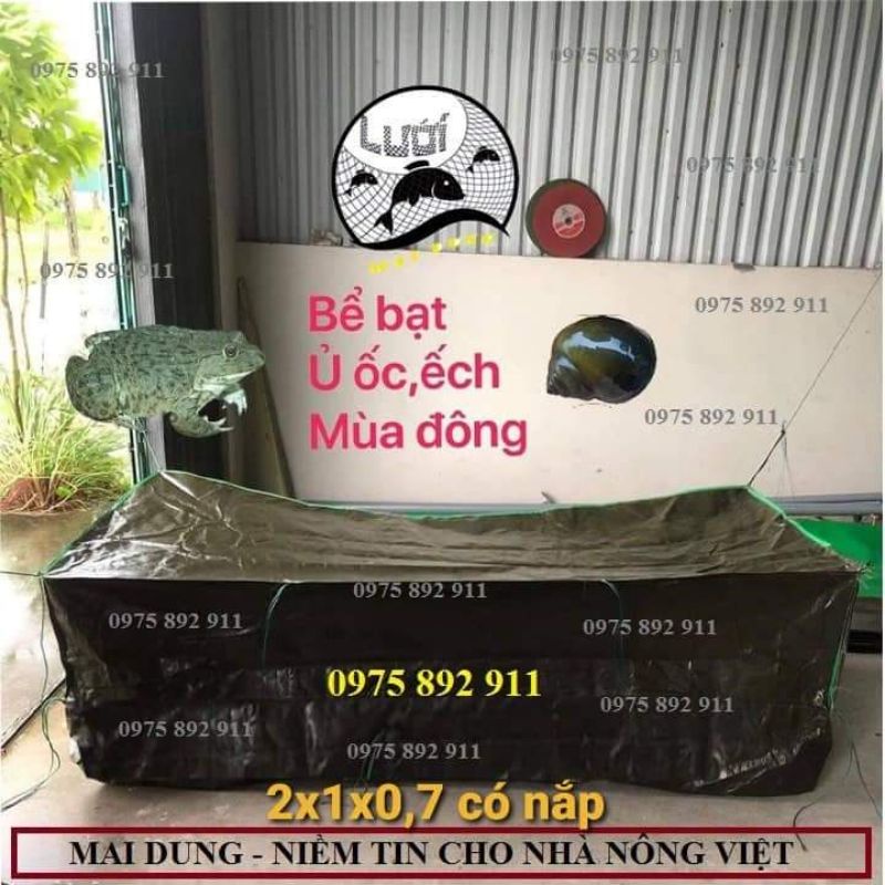 Bể bạt ủ ếch, ủ ốc nhồi, bóng úm ếch, dành cho vụ đông
