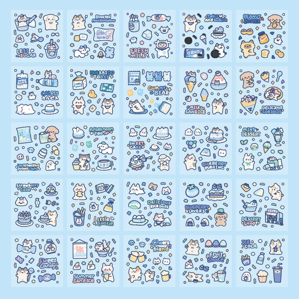 Sticker Dán Trang Trí Sổ Tay Nhật Ký Hình Mèo Dễ Thương