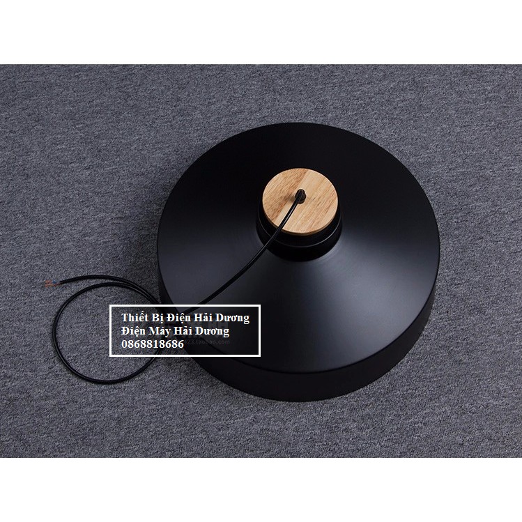 Chao đèn tròn nắp gỗ decor phong cách Bắc Âu TN123 Trắng- Bảo hành 12 tháng