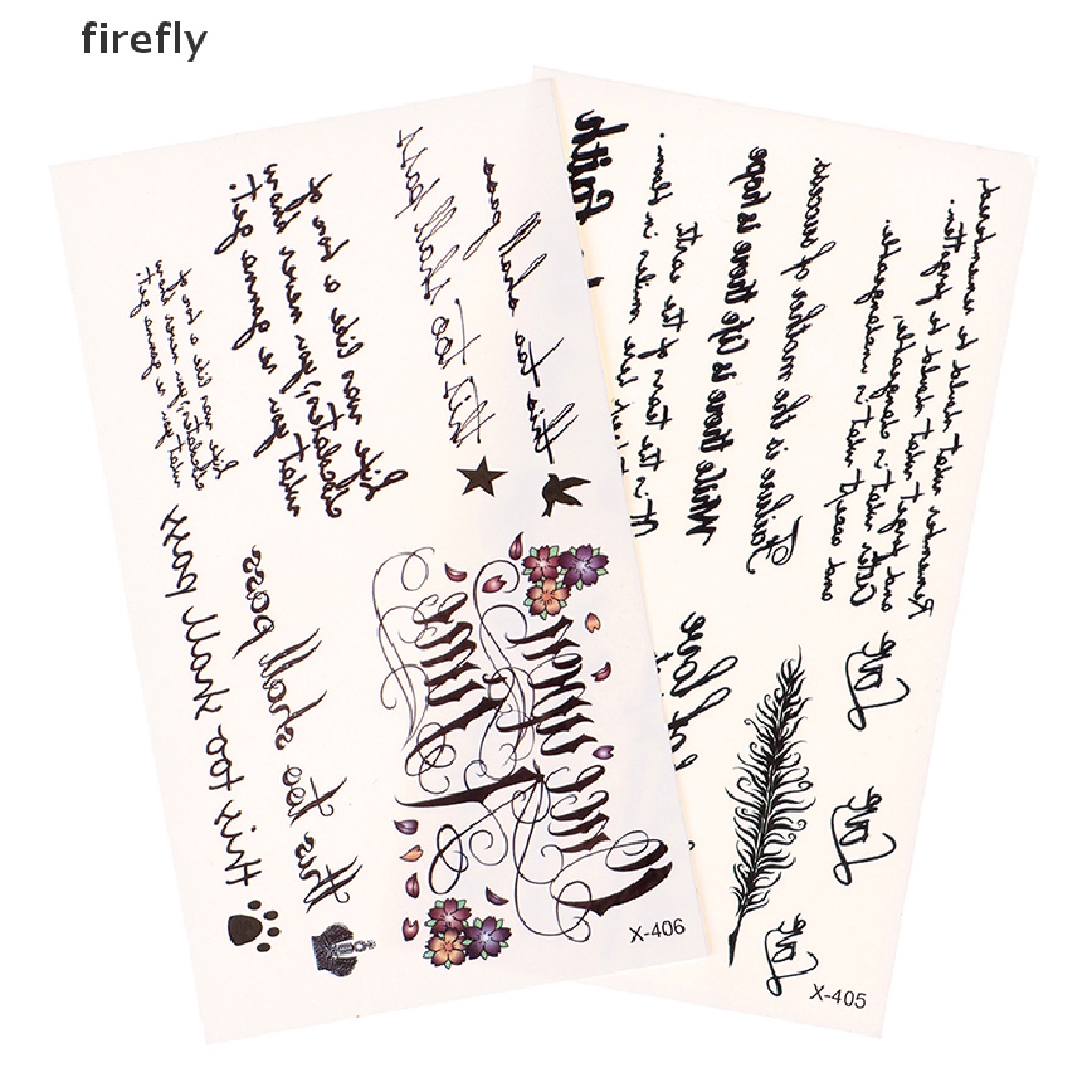 1 Hình Xăm Dán Tạm Thời Chống Thấm Nước Họa Tiết Chữ Tiếng Anh Dành Cho Nam Và Nữ